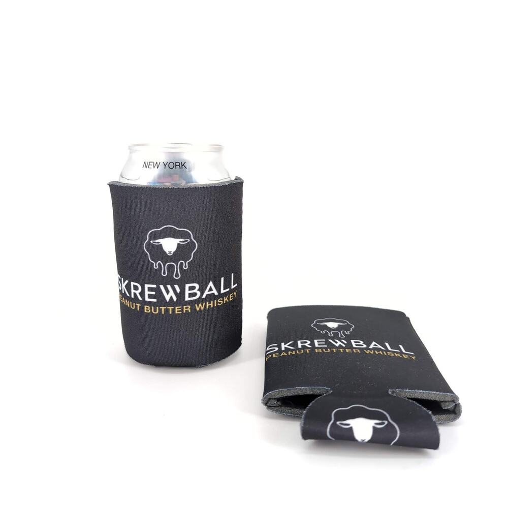 Screwball Peanut Butter Whiskey Beer Bottle / Soda Can Koozies - Set of 2 - New